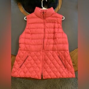 TALBOTS Coral Quilted Puffer Vest. NEW/TAGS. SIZE SMALL